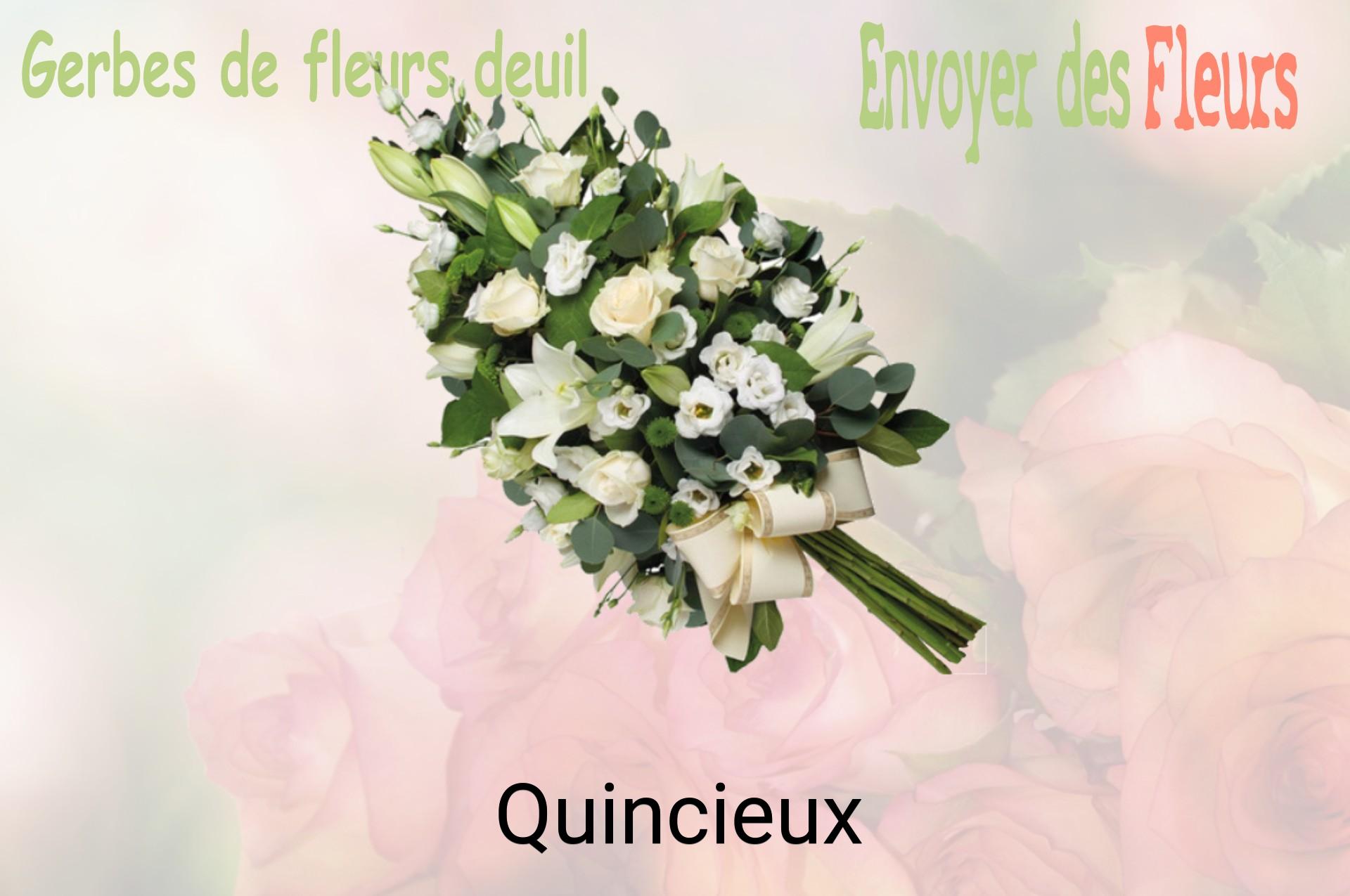 Gerbe de fleurs de deuil livrée à Quincieux